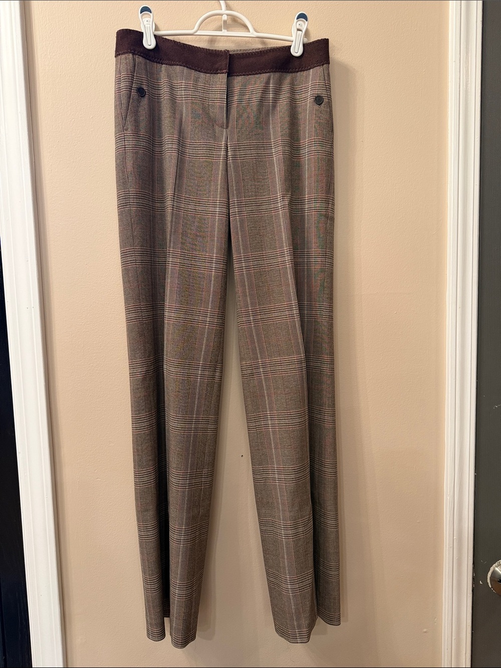 Esprit Brown Plaid Dress Pants